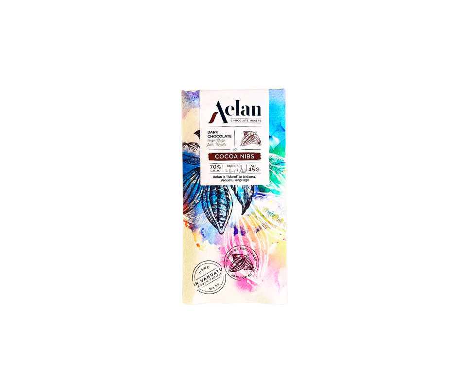 Aelan Choc 45g - Cocoa Nibs