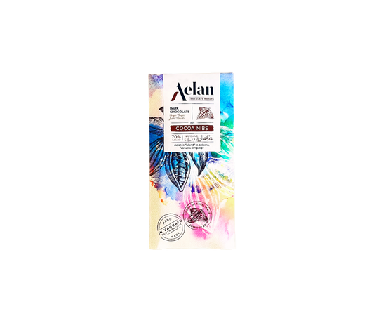 Aelan Choc 45g - Cocoa Nibs